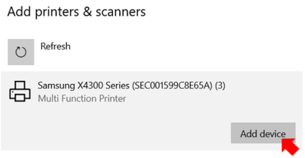 Add Printers & scanners