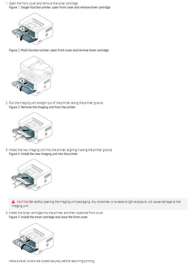 How to Replace the Imaging Unit