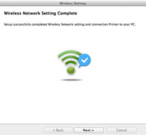 A prompt displays stating that connection is complete