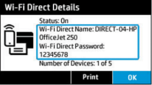 the name of the Wi-Fi Direct printer